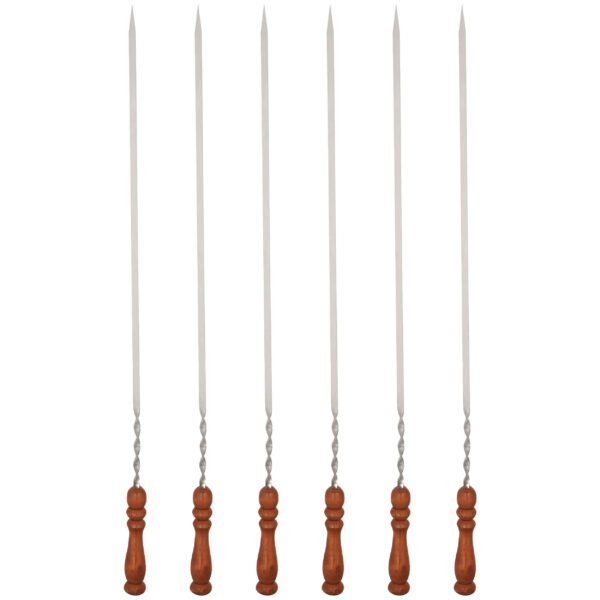 Price and Buy Set of Six Steel Skewers with Wooden Handle (60 cm) for Kebab and Grilling_68fd070790369.jpeg Price and Buy Set of Six Steel Skewers with Wooden Handle (60 cm) for Kebab and Grilling