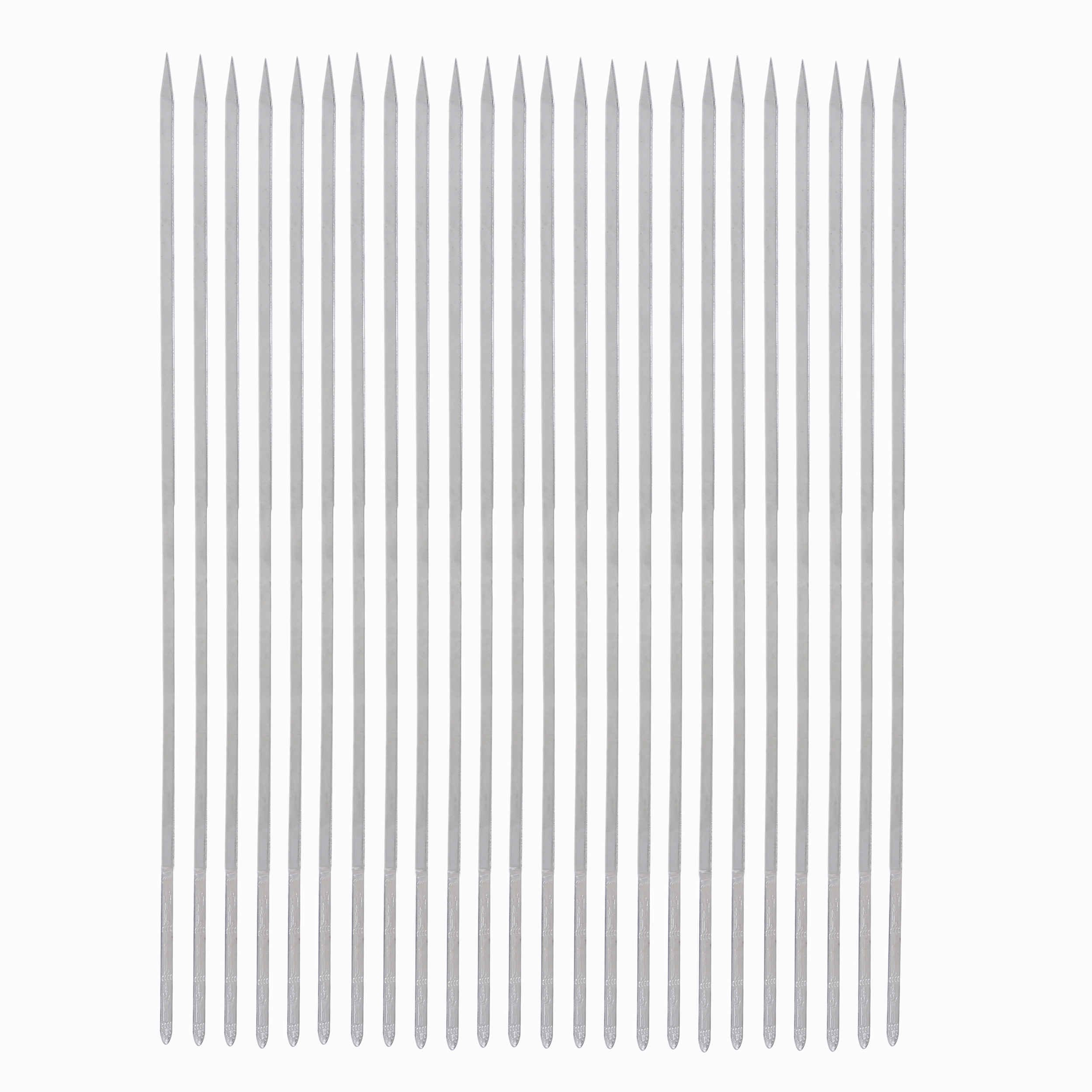 Price and Buy Set of Twenty-Four Premium Quality Steel Skewers (65 cm) for Chicken Kebab and Grilling
