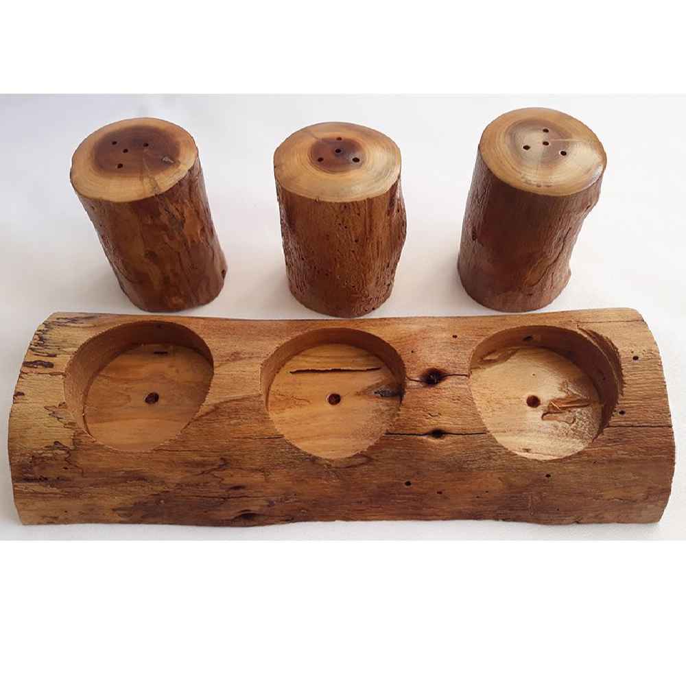 Price and Buy Set of Wooden Salt & Pepper Shakers Yalda - Image 3