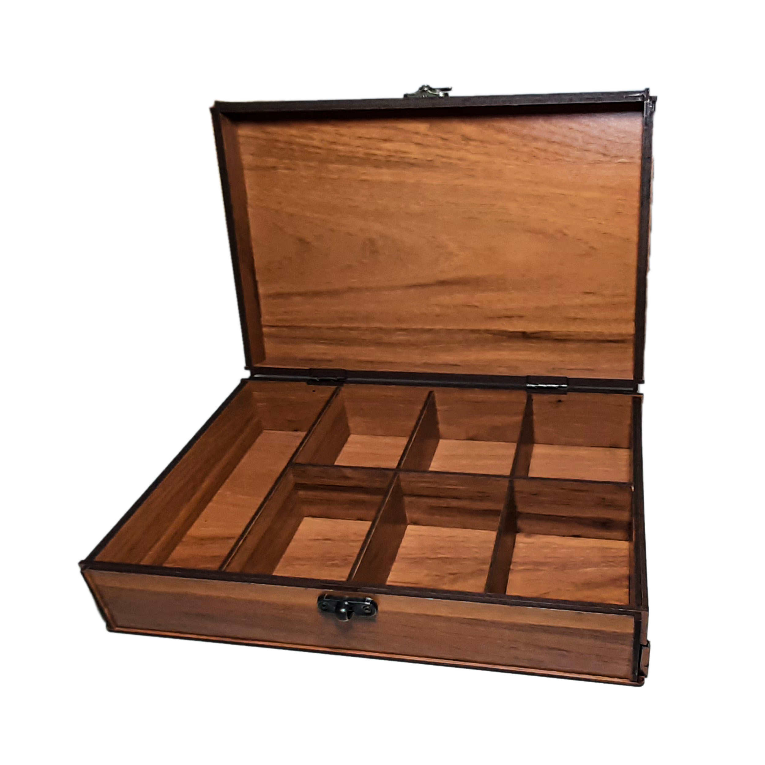 Price and Buy Seven-Compartment Wooden Tea Box in Warm Brown - Image 5