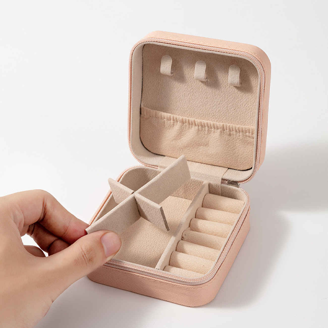 Price and Buy Shiny Travel Jewelry Organizer Box – Faux Leather, Compact & Stylish_690369df18546.jpeg Price and Buy Shiny Travel Jewelry Organizer Box – Faux Leather, Compact & Stylish - Image 6