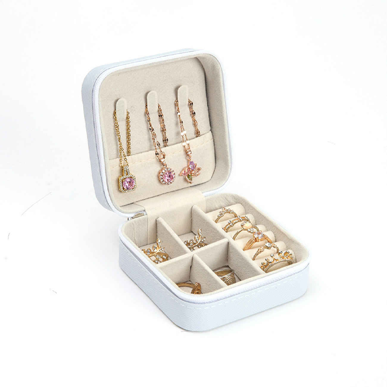 Price and Buy Shiny Travel Jewelry Organizer Box – Faux Leather, Compact & Stylish_690369e40215b.jpeg Price and Buy Shiny Travel Jewelry Organizer Box – Faux Leather, Compact & Stylish - Image 8