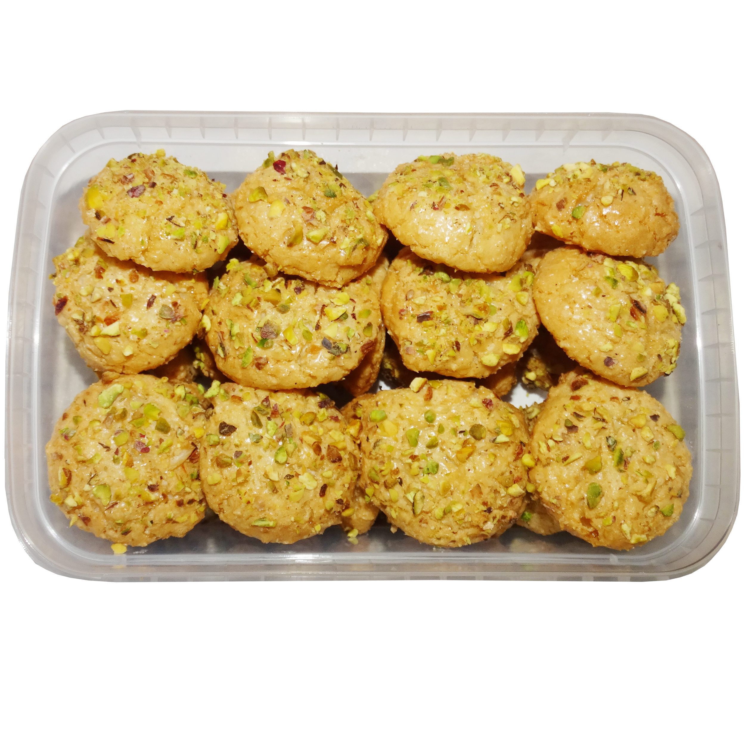 Price and Buy Shirini Nargili – Traditional Persian Pistachio-Coconut Cookies from Yazd 800g