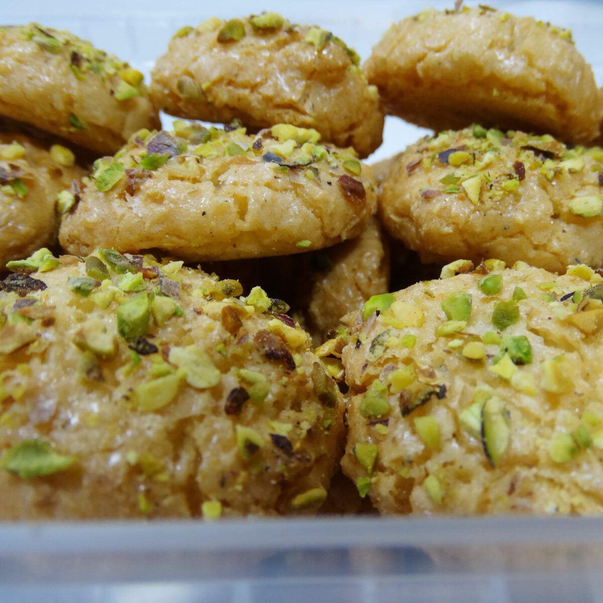 Price and Buy Shirini Nargili – Traditional Persian Pistachio-Coconut Cookies from Yazd 800g - Image 5