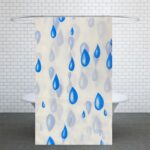 Price and Buy Shower Curtain for Bathroom Decor in Rain Drops Design