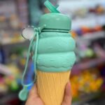 Price and Buy Silicone Water Bottle – Fun Ice Cream Design, Portable & Collapsible for Kids - Image 5