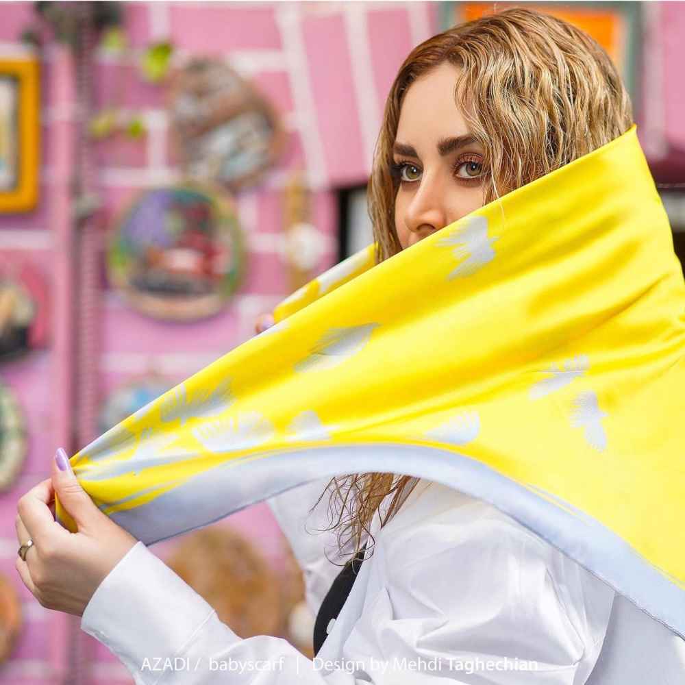 Price and Buy Silk Mini Scarf for Women – Artistic Print Luxe & Vibrant Design Azadi - Image 3