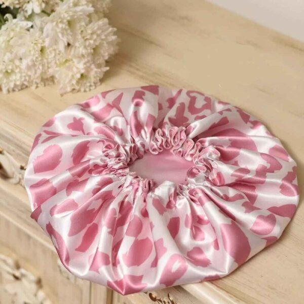 Price and Buy Silk Satin Bonnet Sleeping Hat Luxury for Women with Leopard Design Pink_690014dade15b.jpeg Price and Buy Silk Satin Bonnet Sleeping Hat Luxury for Women with Leopard Design Pink