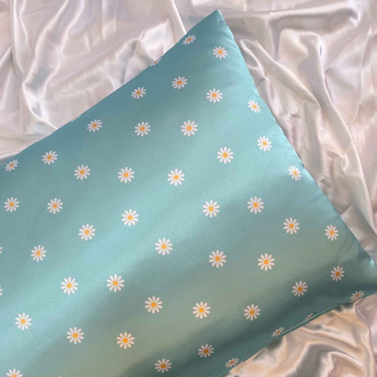 Price and Buy Silken Pillowcase with Standard Sized & Floral Design