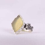 Price and Buy Silver Agate Ring Sharaf al-Shams with floral Pattern Ring Band for Man - Image 3