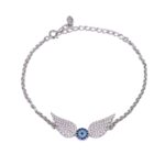 Price and Buy Silver Bracelet with Evil Eye Design for Women Model Angel