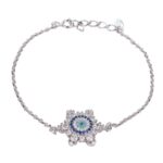 Price and Buy Silver Bracelet with Evil Eye Design for Women
