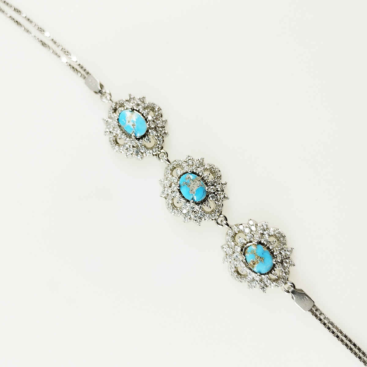 Price and Buy Silver Bracelet with Turquoise Gemstone for Women Baran - Image 3