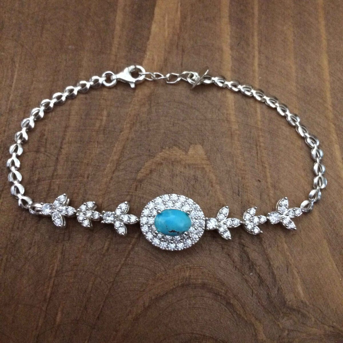 Price and Buy Silver Bracelet with Turquoise Gemstone for Women Hana