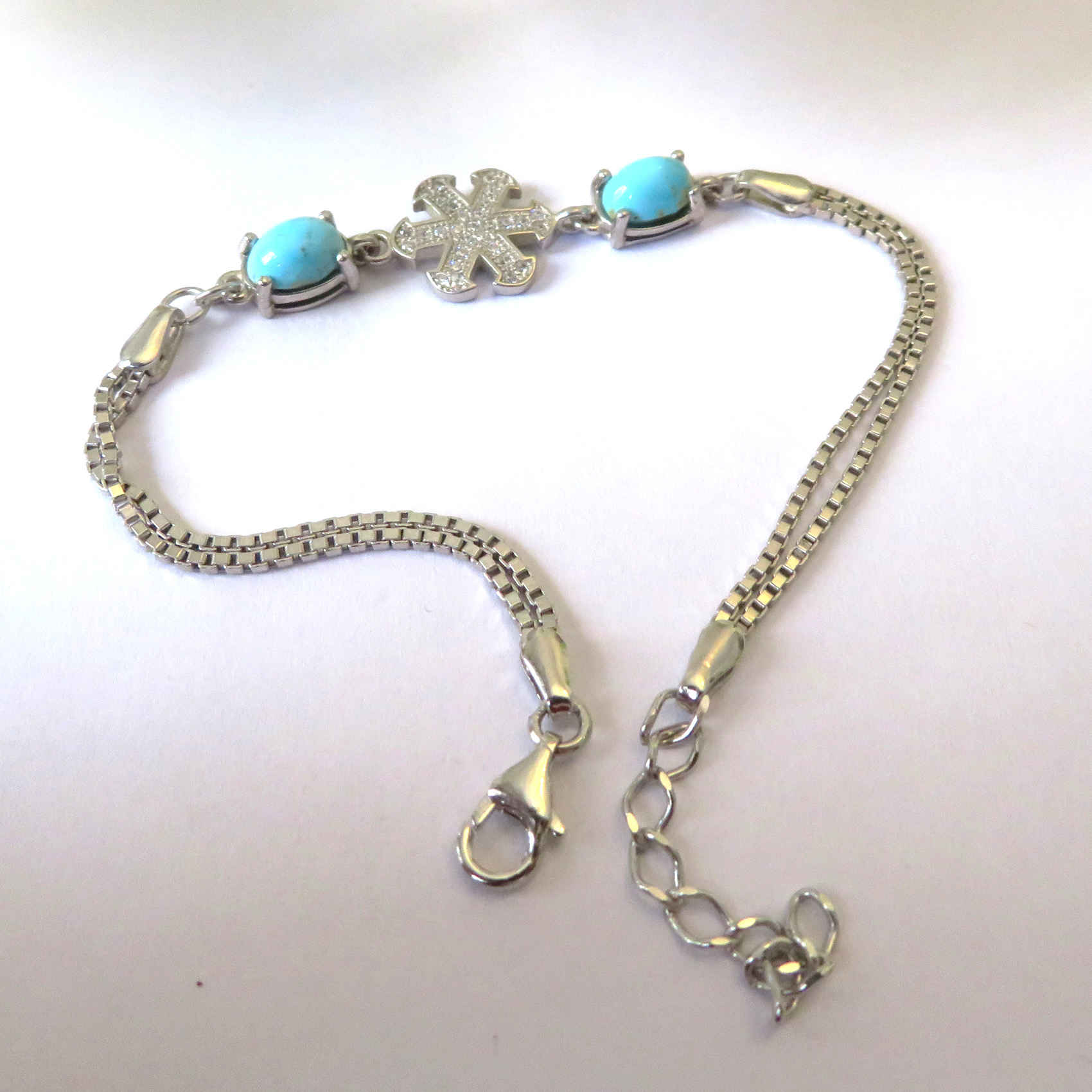 Price and Buy Silver Bracelet with Turquoise Gemstone for Women Kian - Image 4