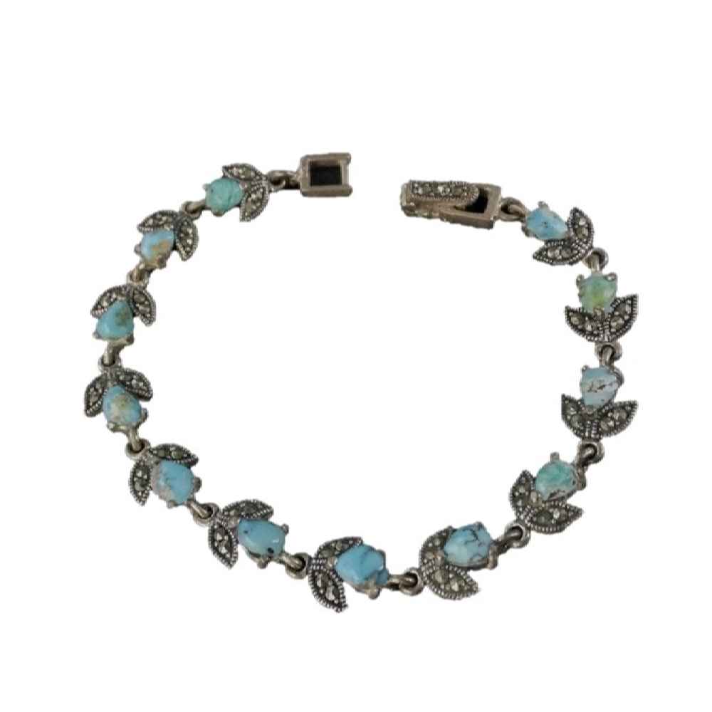 Price and Buy Silver Bracelet with Turquoise Gemstone for Women Lale