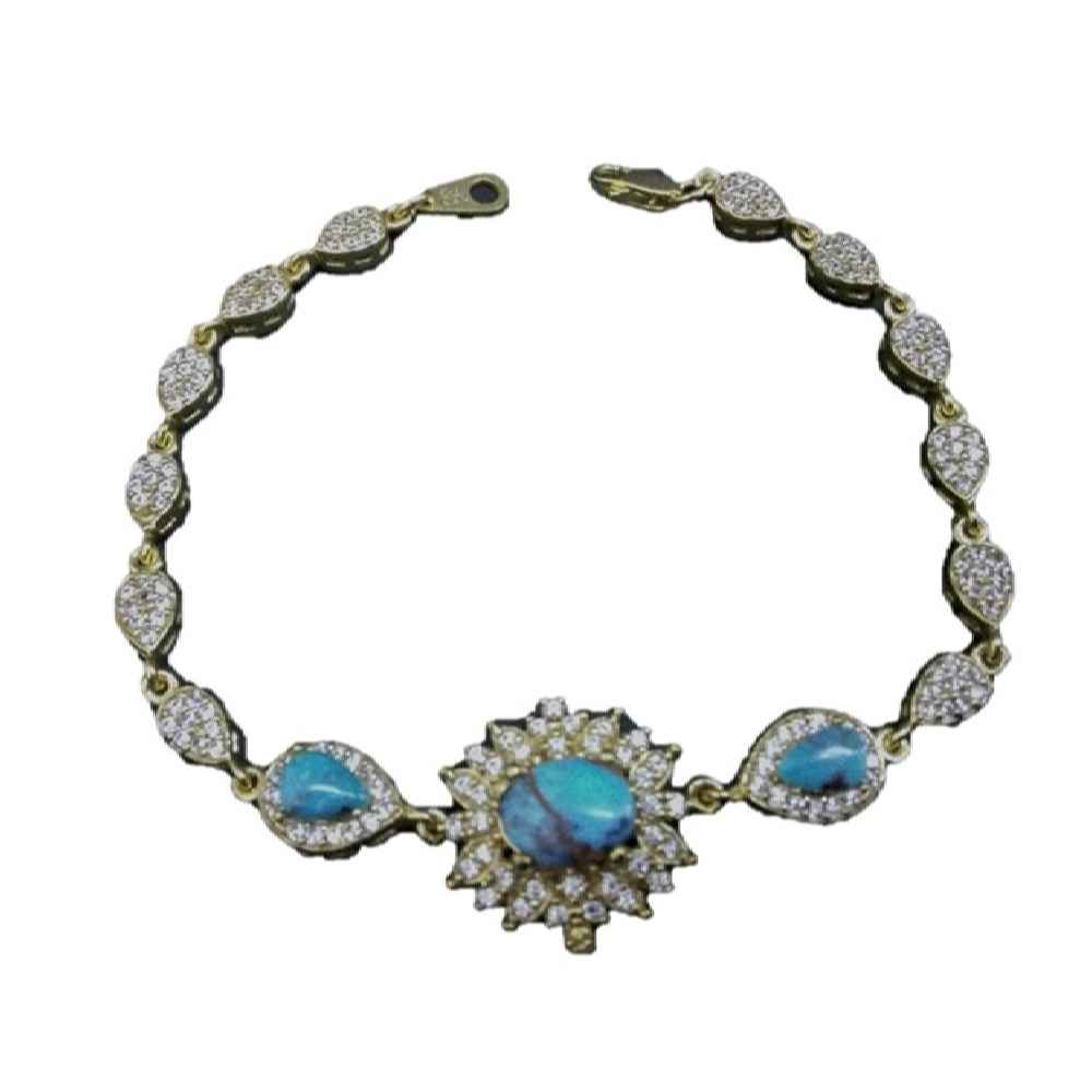 Price and Buy Silver Bracelet with Turquoise Gemstone for Women Nina