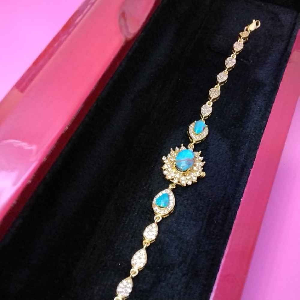 Price and Buy Silver Bracelet with Turquoise Gemstone for Women Nina - Image 3