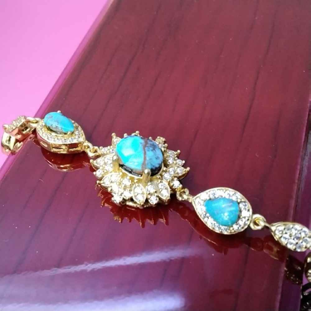 Price and Buy Silver Bracelet with Turquoise Gemstone for Women Nina - Image 4