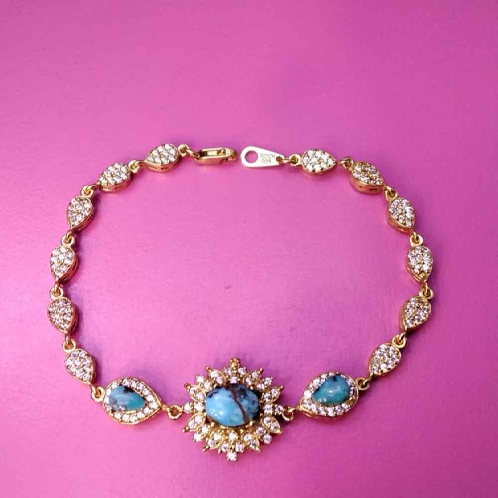 Price and Buy Silver Bracelet with Turquoise Gemstone for Women Nina - Image 5