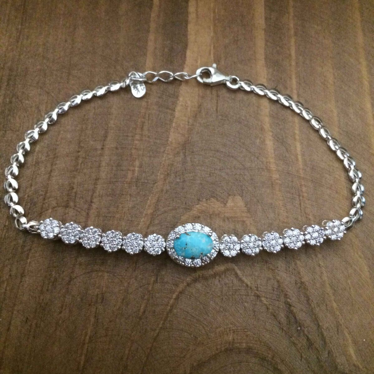 Price and Buy Silver Bracelet with Turquoise Gemstone for Women Taha