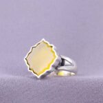 Price and Buy Silver Geometric Ring Band with Sharaf al-Shams Inscription for Men