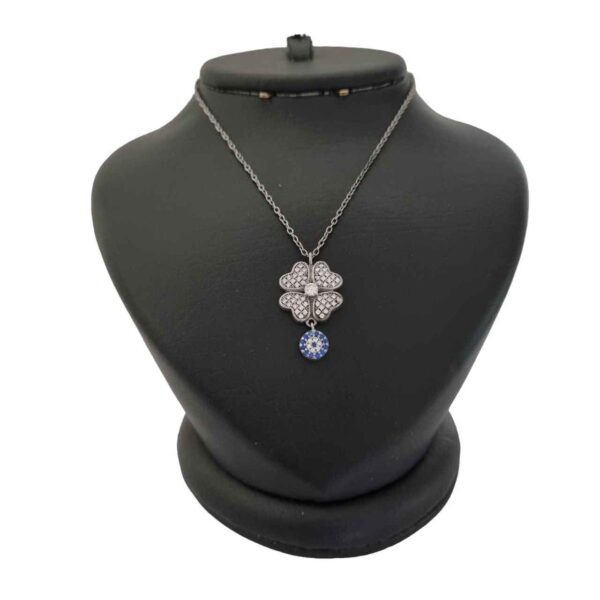 Price and Buy Silver Necklace with Evil Eye Theme Clover_68fdf1f4208f8.jpeg Price and Buy Silver Necklace with Evil Eye Theme Clover