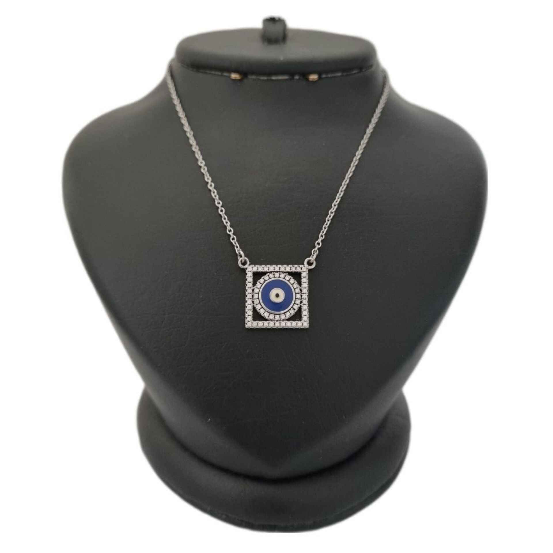 Price and Buy Silver Necklace with Evil Eye Theme Square