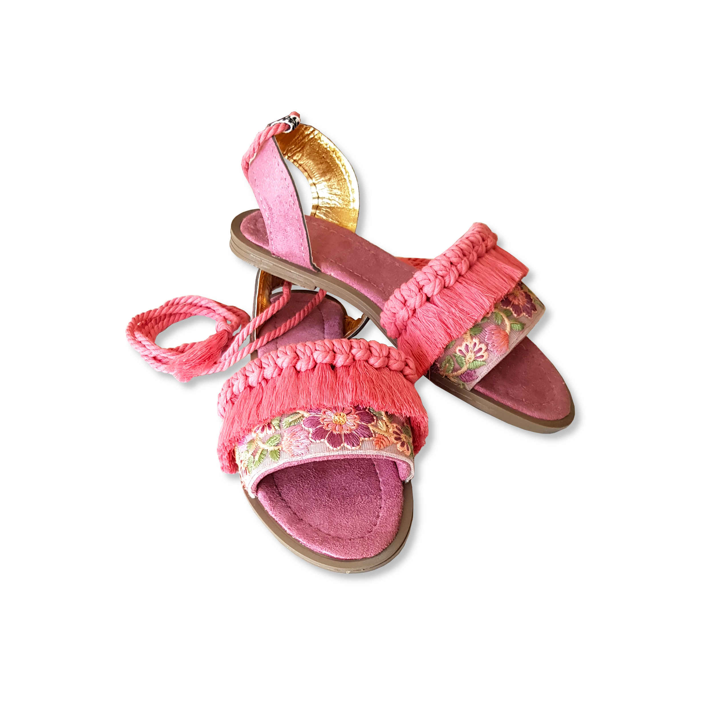 Price and Buy Sling Back Flat Sandals with Boho Design Handcrafted - Image 3