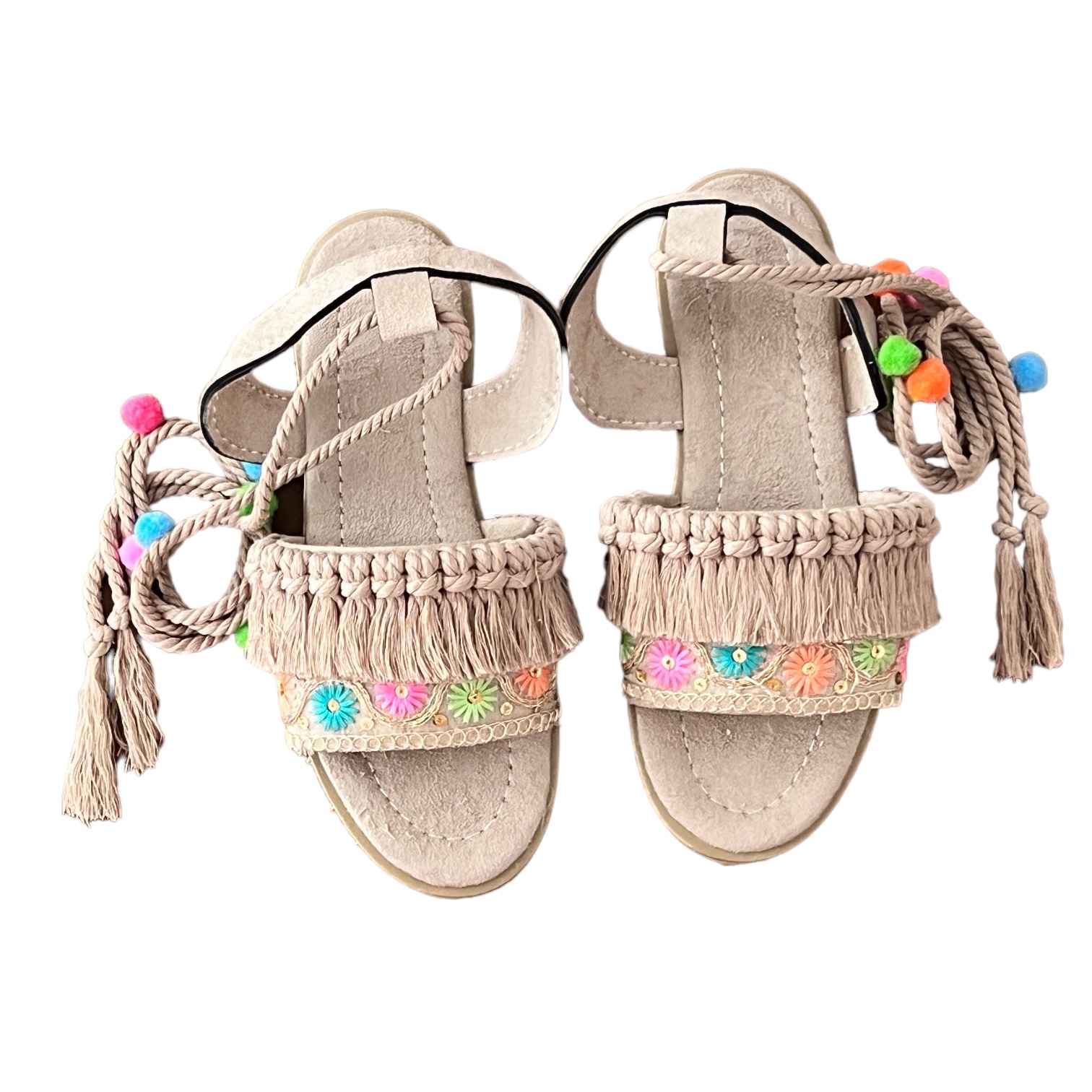 Price and Buy Slingback Flat Sandals Handcrafted with Boho Design
