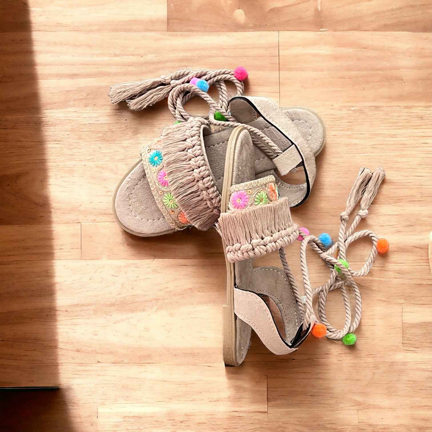 Price and Buy Slingback Flat Sandals Handcrafted with Boho Design - Image 3