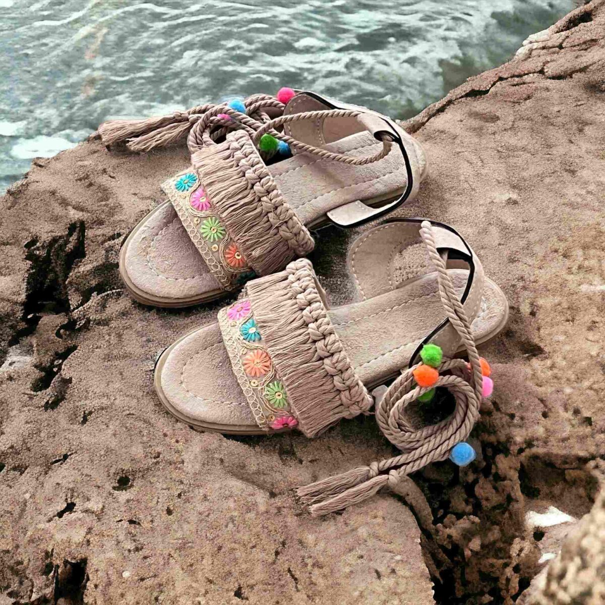 Price and Buy Slingback Flat Sandals Handcrafted with Boho Design - Image 4