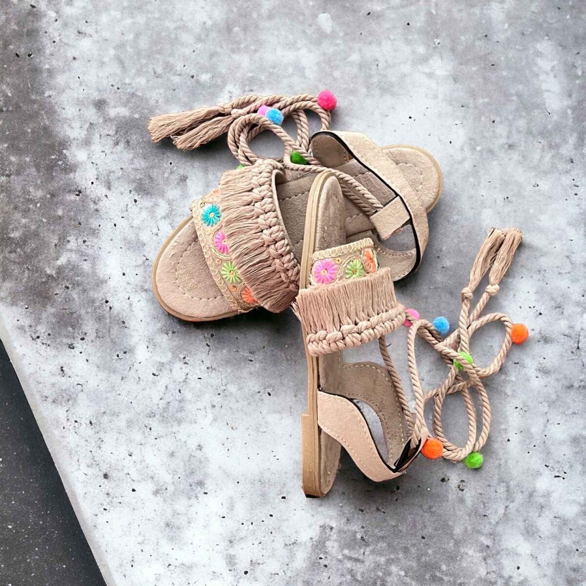 Price and Buy Slingback Flat Sandals Handcrafted with Boho Design - Image 5