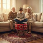 Price and Buy Small Decorative Persian Ottoman – Iranian Pattern with Durable Wooden Base - Image 6