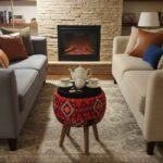 Price and Buy Small Decorative Persian Ottoman – Iranian Pattern with Durable Wooden Base - Image 8