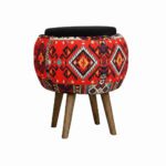 Price and Buy Small Decorative Persian Ottoman – Iranian Pattern with Durable Wooden Base - Image 9