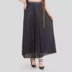 Price and Buy Small Pleated Lurex Skirt with Elastic Waist – Elegant and Stylish
