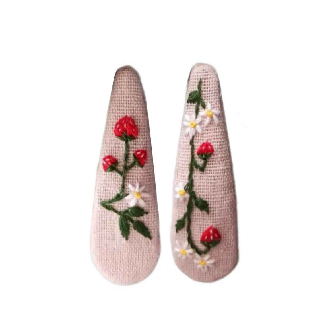 Price and Buy Snap Hair Clip Set Drop Shape with Strawberry Design