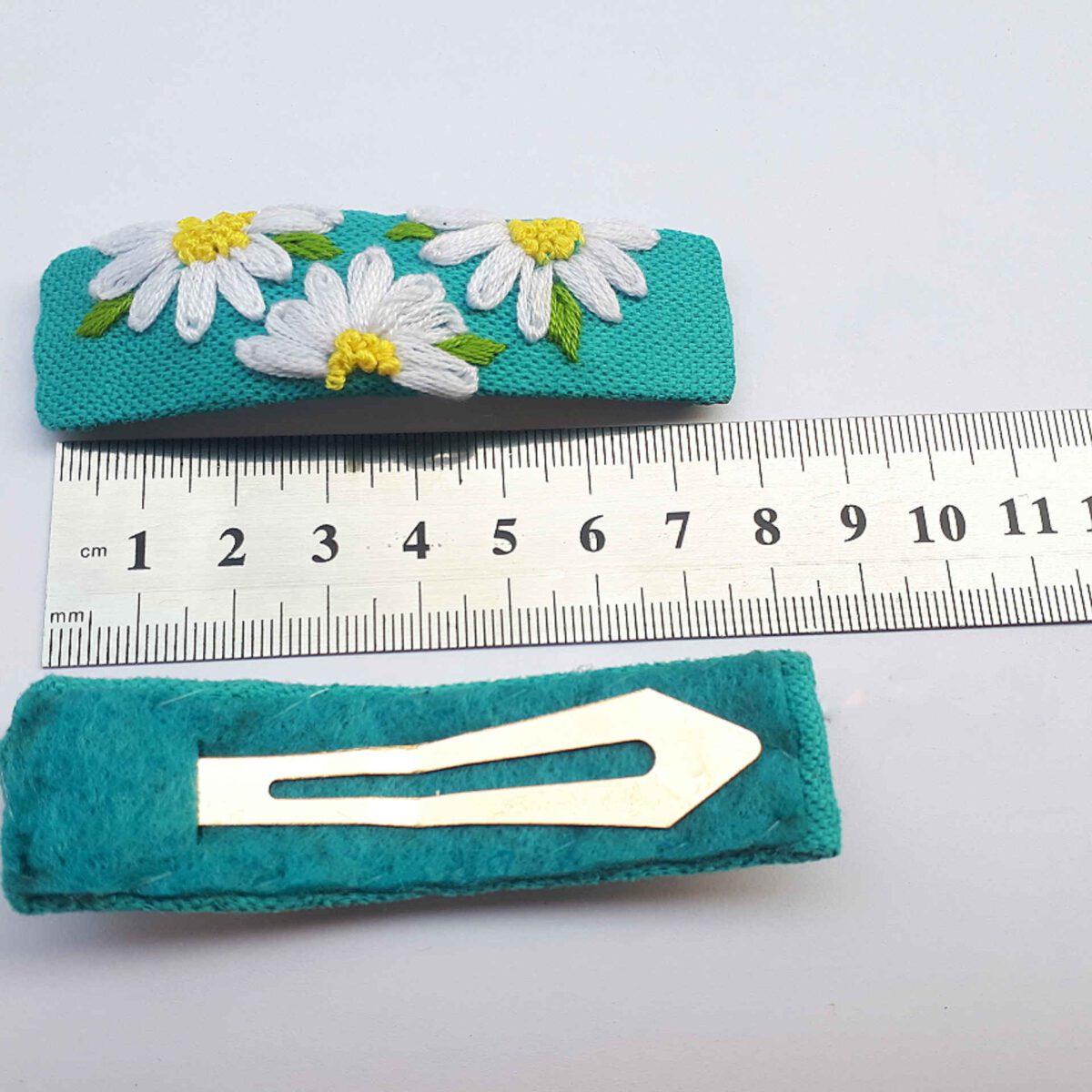 Price and Buy Snap Hair Clip Set Rectangular Shape with Chamomile Design - Image 4