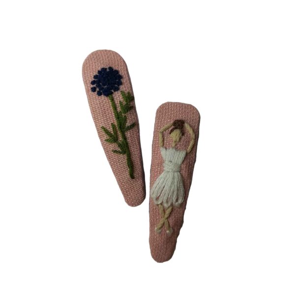 Price and Buy Snap Hair Clip Set with Hand-Embroidered Girl Design_68fe0441f030d.jpeg Price and Buy Snap Hair Clip Set with Hand-Embroidered Girl Design