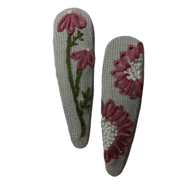 Price and Buy Snap Hair Clip Set with Hand-Embroidered Purple Flower Design_68fe04fa405be.jpeg Price and Buy Snap Hair Clip Set with Hand-Embroidered Purple Flower Design