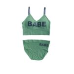 Price and Buy Soft Padded Sport Bra and Panty Set – Light Green, Suitable for Gym and Relaxing at Home