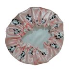 Price and Buy Soft Silk Satin Sleep Bonnet Hat with Panda Design for Restful Nights in Pink