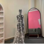 Price and Buy Soft Tulle Wedding Veil with Floral Lace Appliqué and Cathedral Train – Graceful and Elegant