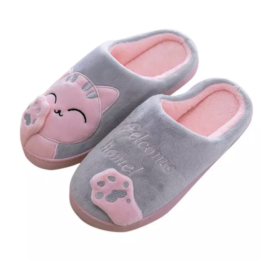 Price and Buy Soft Women’s Plush Slippers Model Cat
