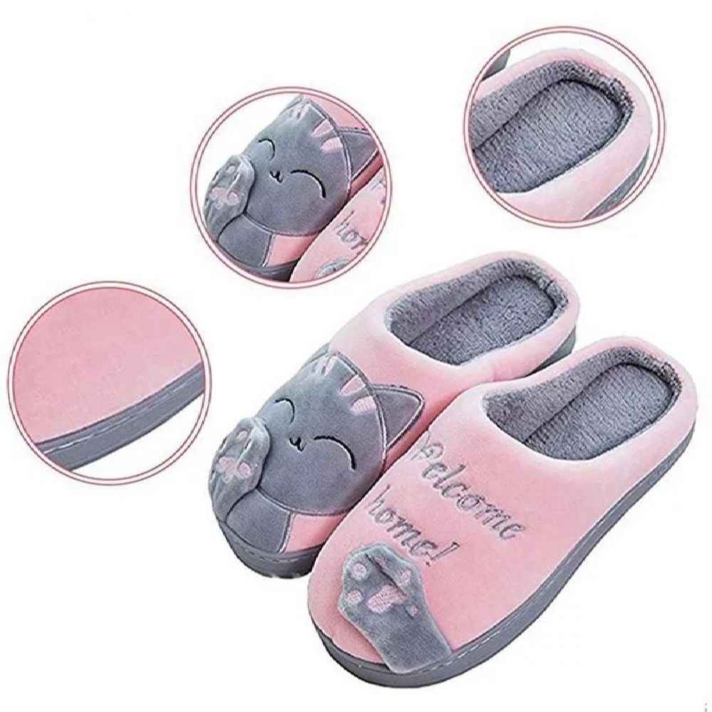 Price and Buy Soft Women’s Plush Slippers Model Cat - Image 4