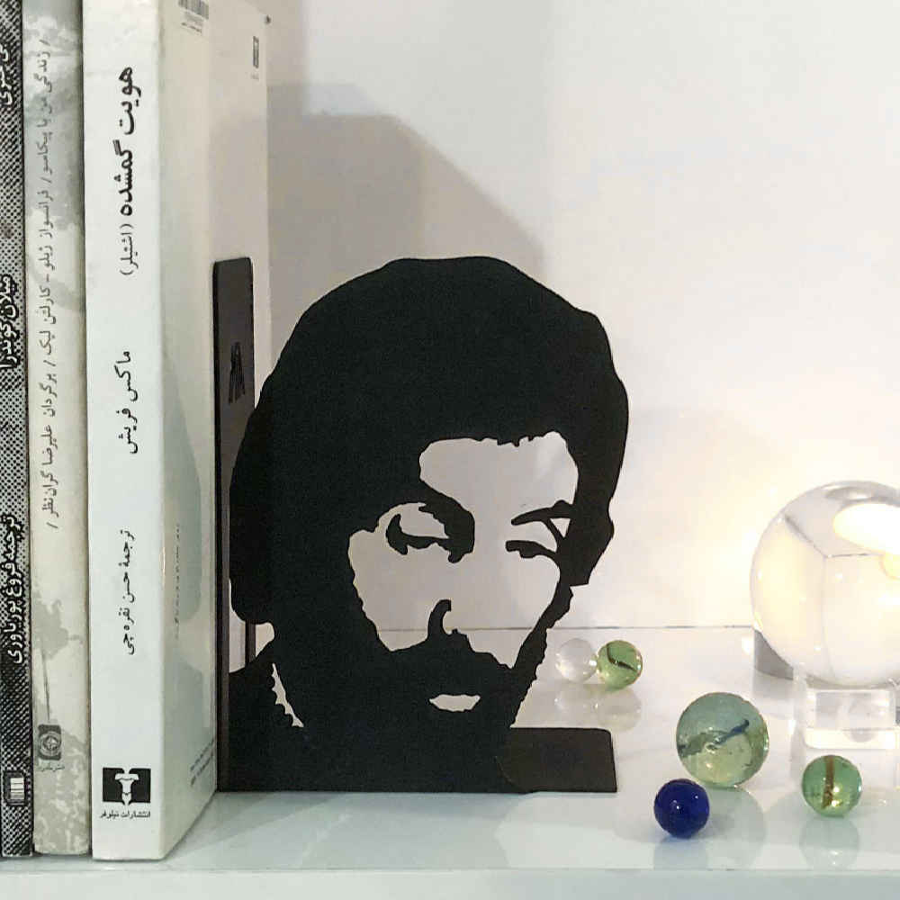 Price and Buy Sohrab Sepehri Portrait Persian Metal Art Bookend – Ideal for Artistic Shelves - Image 3