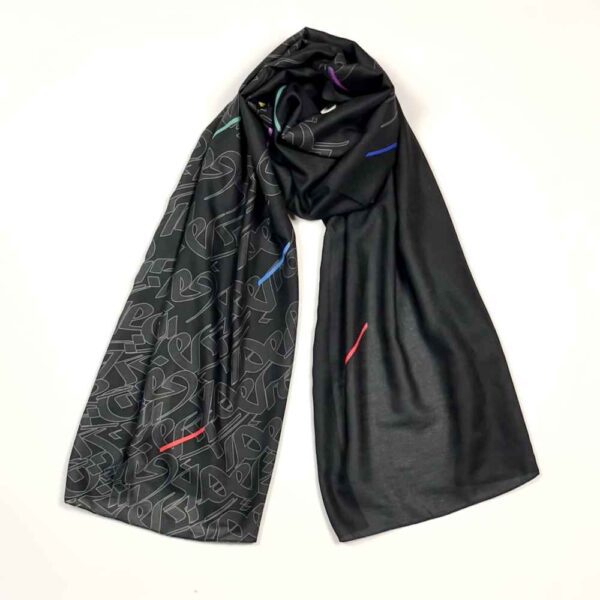 Price and Buy Solid black Shawl for Women with Persian Calligraphy_68fc06992aaa5.jpeg Price and Buy Solid black Shawl for Women with Persian Calligraphy