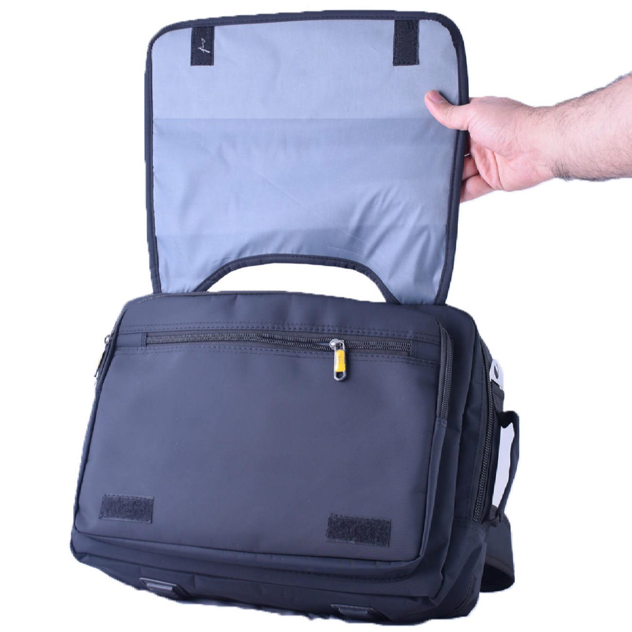 Price and Buy Spacious Leather Briefcase Fits 13-15 Inch Laptops Model A-70 - Image 3