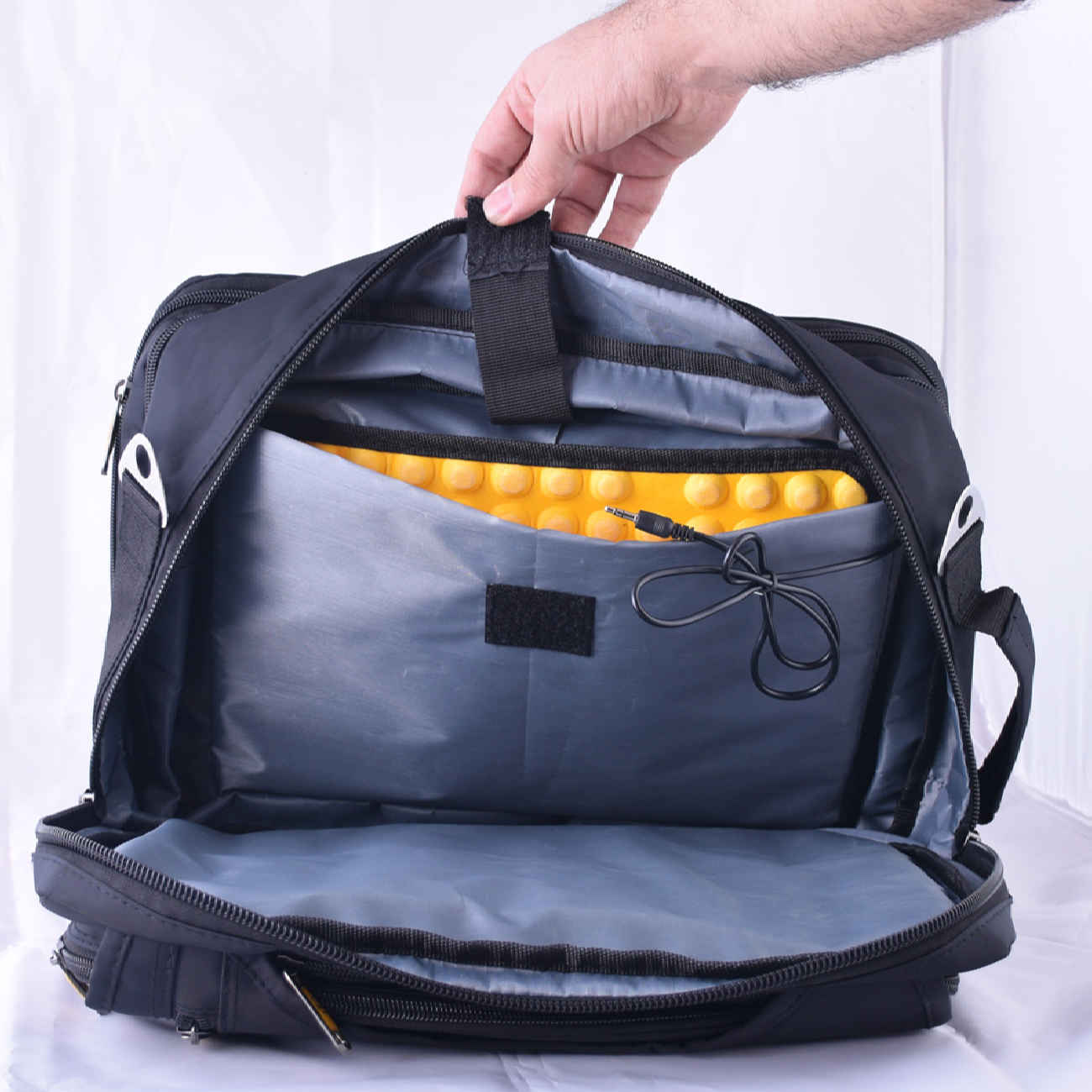 Price and Buy Spacious Leather Briefcase Fits 13-15 Inch Laptops Model A-70 - Image 8